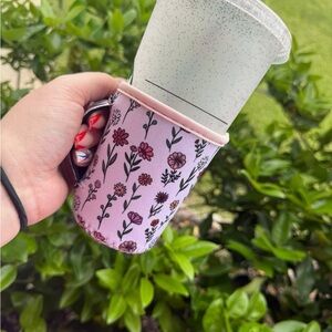 Floral Pink Cup Sleeve